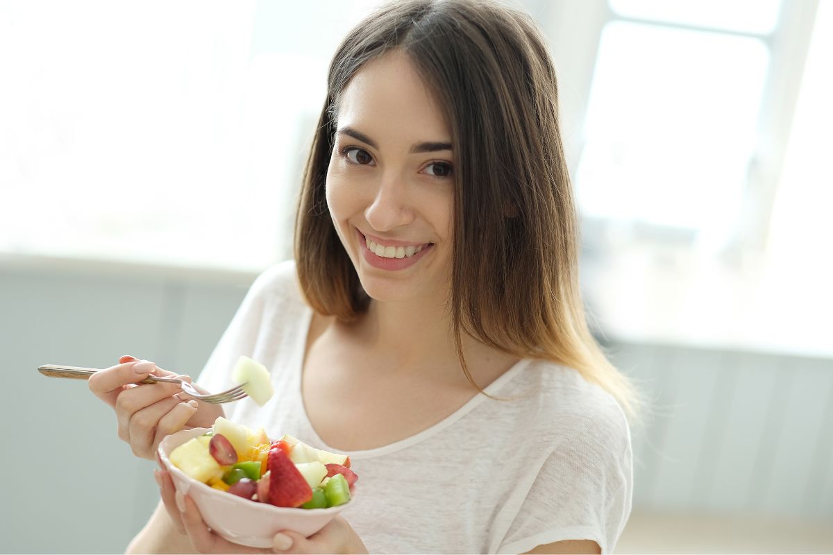 pele clara e alimentação